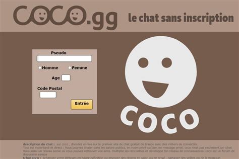 Coco Chat : Nouveau site de chat gratuit